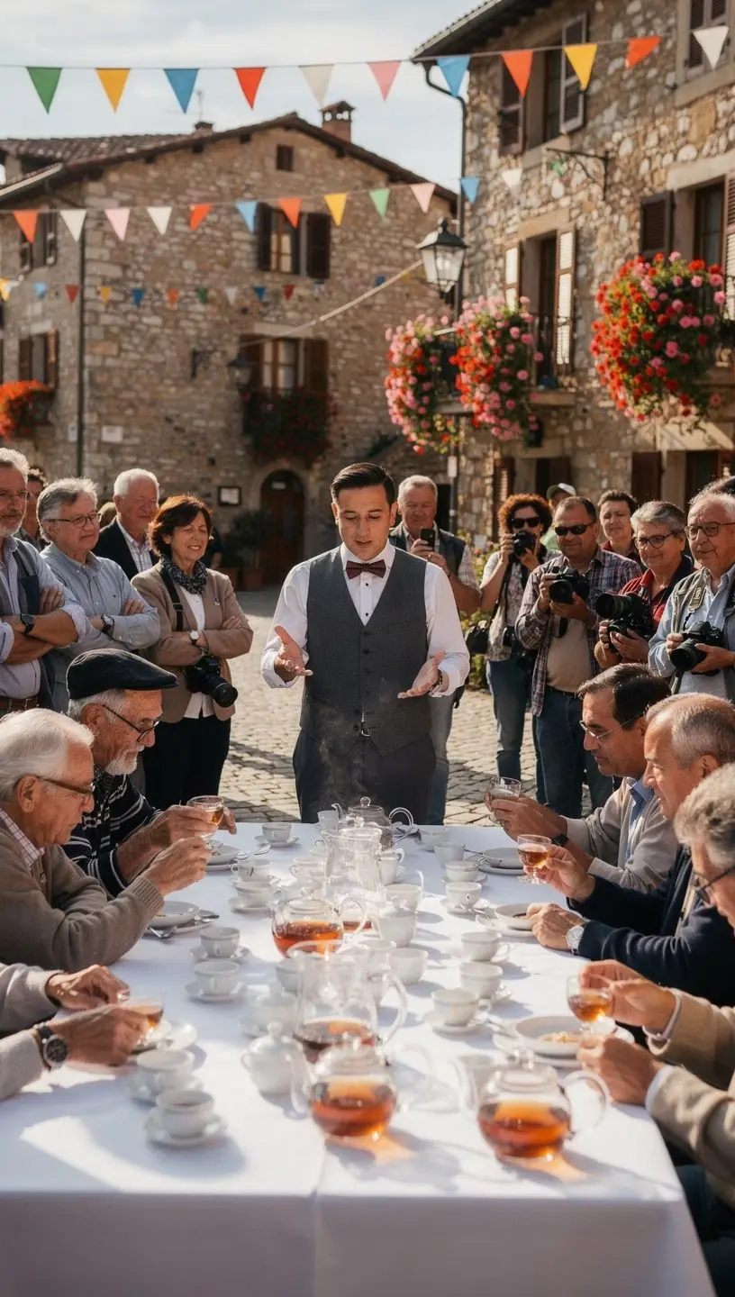 Közelkép az oolong tea leveleiről, amelyek gazdag színűek.